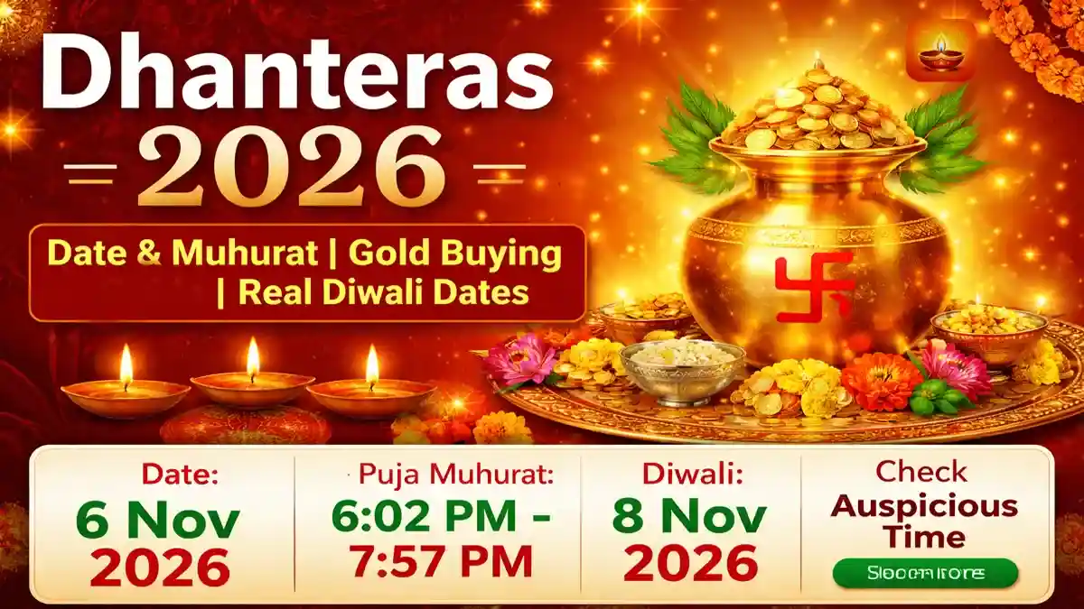 Dhanteras 2026 date and time, puja muhurat, gold buying and Diwali 2026 date