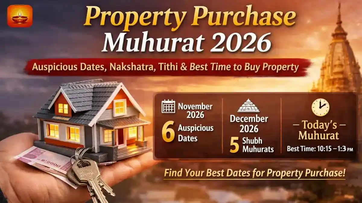 Property Purchase Muhurat 2026 with auspicious dates, Nakshatra, Tithi and best time to buy property in India