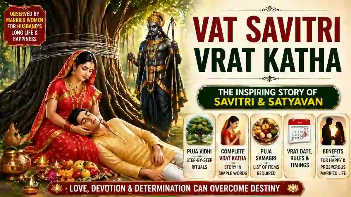 Vat Savitri Vrat Katha Savitri Satyavan story puja under banyan tree