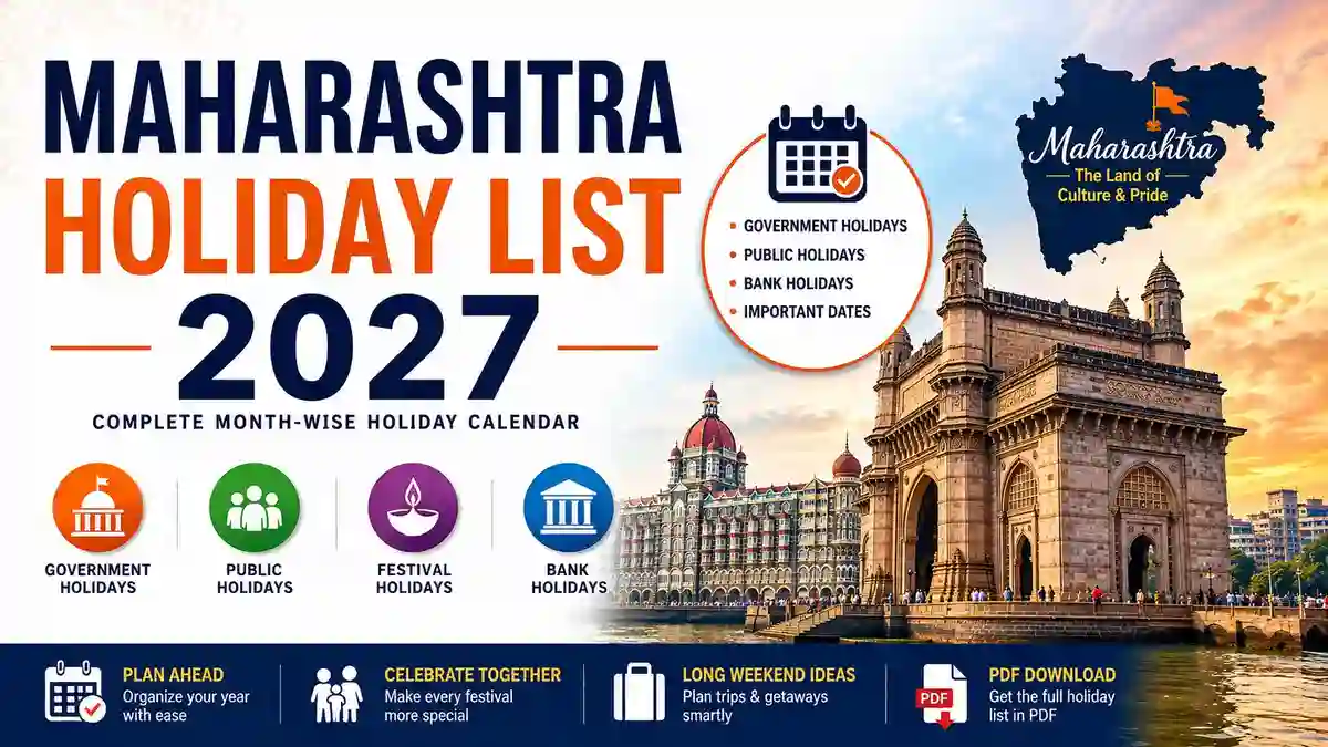 Maharashtra Holiday List 2027 – Government, Public and Bank Holidays